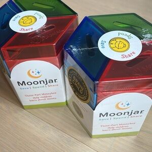 Set of 2 - Moonjar - SAVE - SPEND - SHARE classic award winning toy